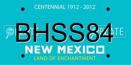 BHSS84 New Mexico License Plate