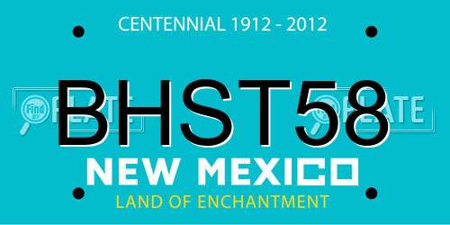 BHST58 New Mexico License Plate