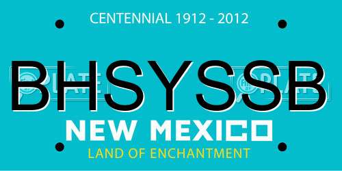 BHSYSSB New Mexico License Plate