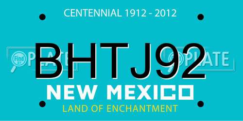 BHTJ92 New Mexico License Plate