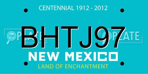 BHTJ97 New Mexico License Plate