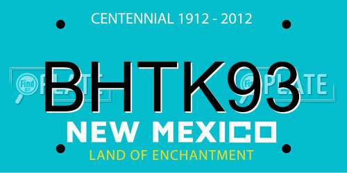 BHTK93 New Mexico License Plate