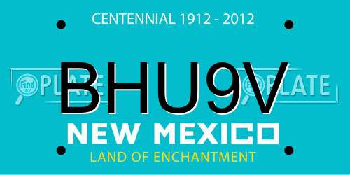 BHU9V New Mexico License Plate