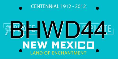 BHWD44 New Mexico License Plate