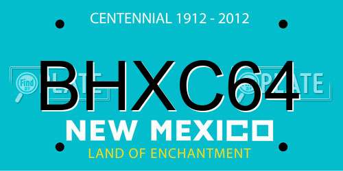 BHXC64 New Mexico License Plate