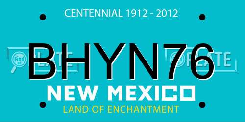BHYN76 New Mexico License Plate