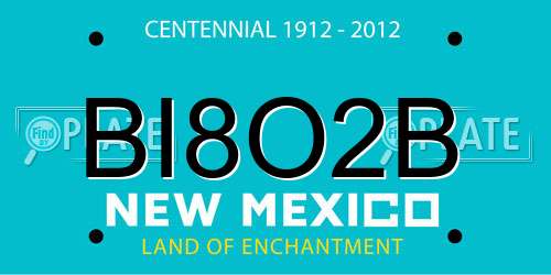 BI8O2B New Mexico License Plate