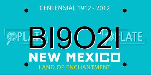 BI9O2I New Mexico License Plate