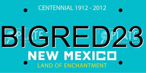 BIGRED23 New Mexico License Plate