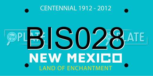 BIS028 New Mexico License Plate