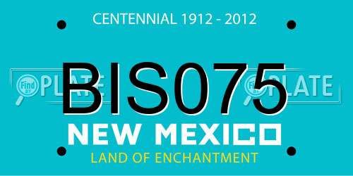 BIS075 New Mexico License Plate