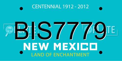 BIS7779 New Mexico License Plate