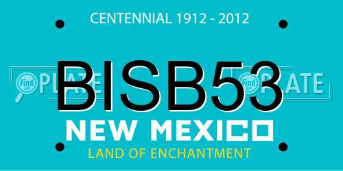 BISB53 New Mexico License Plate
