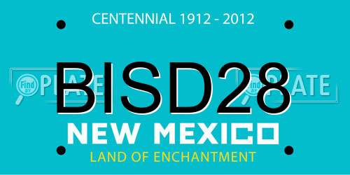 BISD28 New Mexico License Plate