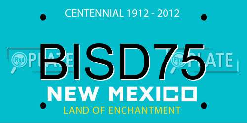 BISD75 New Mexico License Plate