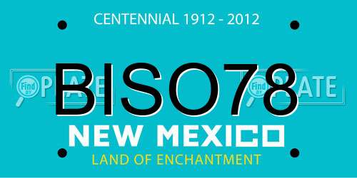 BISO78 New Mexico License Plate