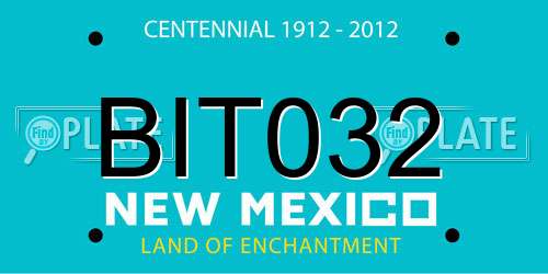 BIT032 New Mexico License Plate