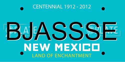 BJASSSE New Mexico License Plate