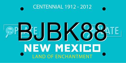BJBK88 New Mexico License Plate