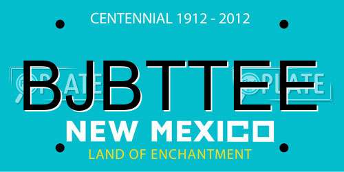 BJBTTEE New Mexico License Plate
