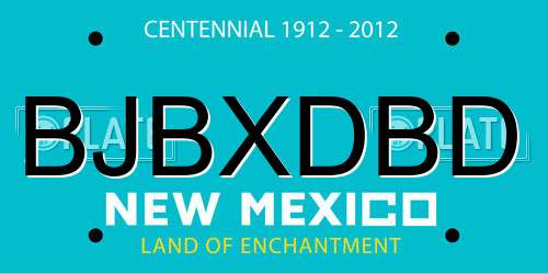 BJBXDBD New Mexico License Plate