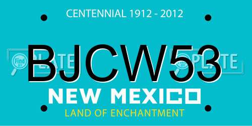 BJCW53 New Mexico License Plate