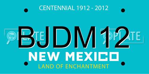 BJDM12 New Mexico License Plate
