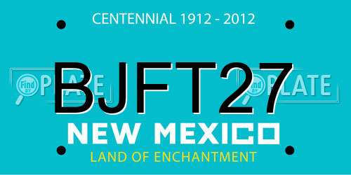 BJFT27 New Mexico License Plate