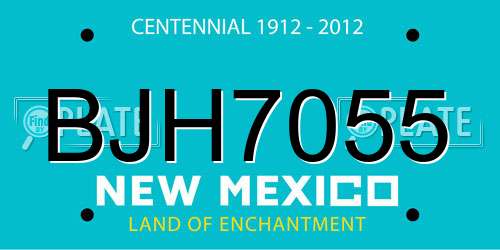 BJH7055 New Mexico License Plate