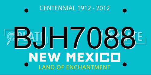 BJH7088 New Mexico License Plate