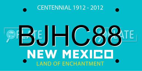BJHC88 New Mexico License Plate