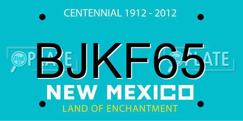 BJKF65 New Mexico License Plate