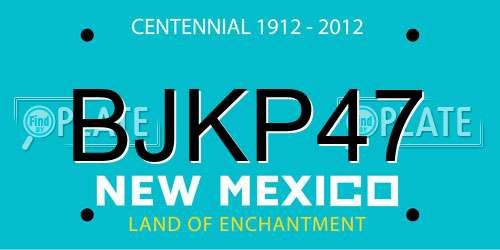 BJKP47 New Mexico License Plate