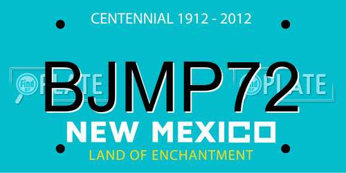 BJMP72 New Mexico License Plate