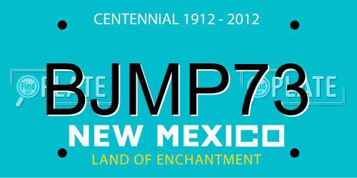 BJMP73 New Mexico License Plate