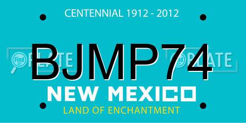 BJMP74 New Mexico License Plate