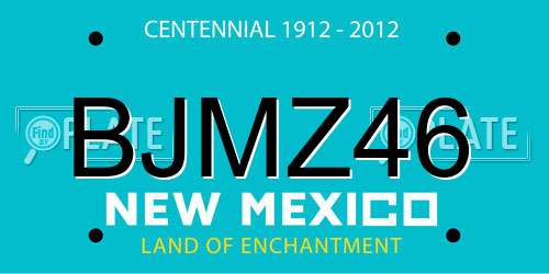 BJMZ46 New Mexico License Plate