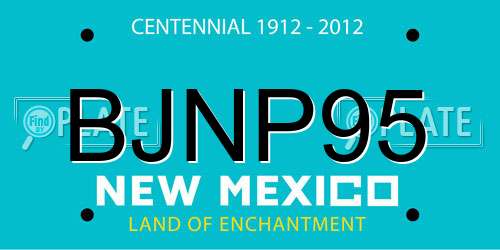 BJNP95 New Mexico License Plate