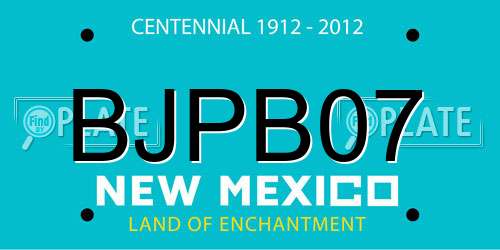 BJPB07 New Mexico License Plate
