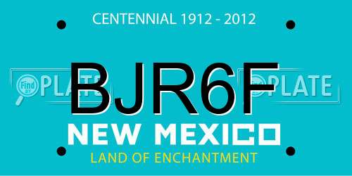 BJR6F New Mexico License Plate