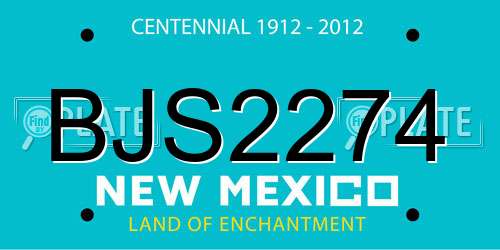 BJS2274 New Mexico License Plate