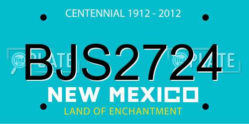 BJS2724 New Mexico License Plate