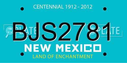 BJS2781 New Mexico License Plate