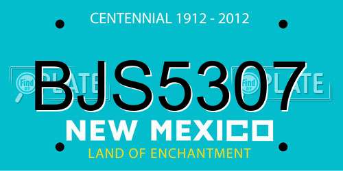 BJS5307 New Mexico License Plate