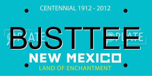 BJSTTEE New Mexico License Plate