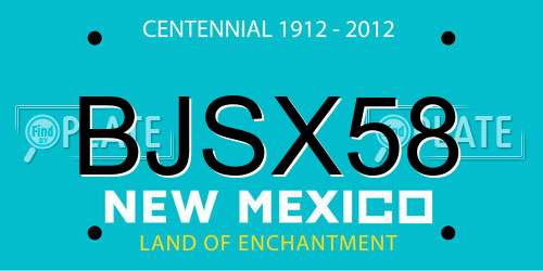 BJSX58 New Mexico License Plate