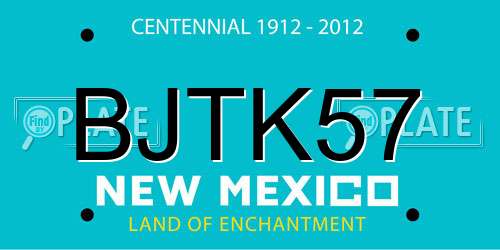 BJTK57 New Mexico License Plate