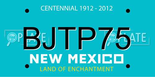 BJTP75 New Mexico License Plate