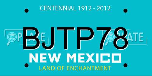 BJTP78 New Mexico License Plate