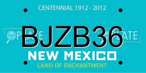 BJZB36 New Mexico License Plate